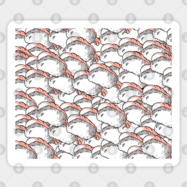 Nigiri Ebi Everywhere Sticker by Uwaki